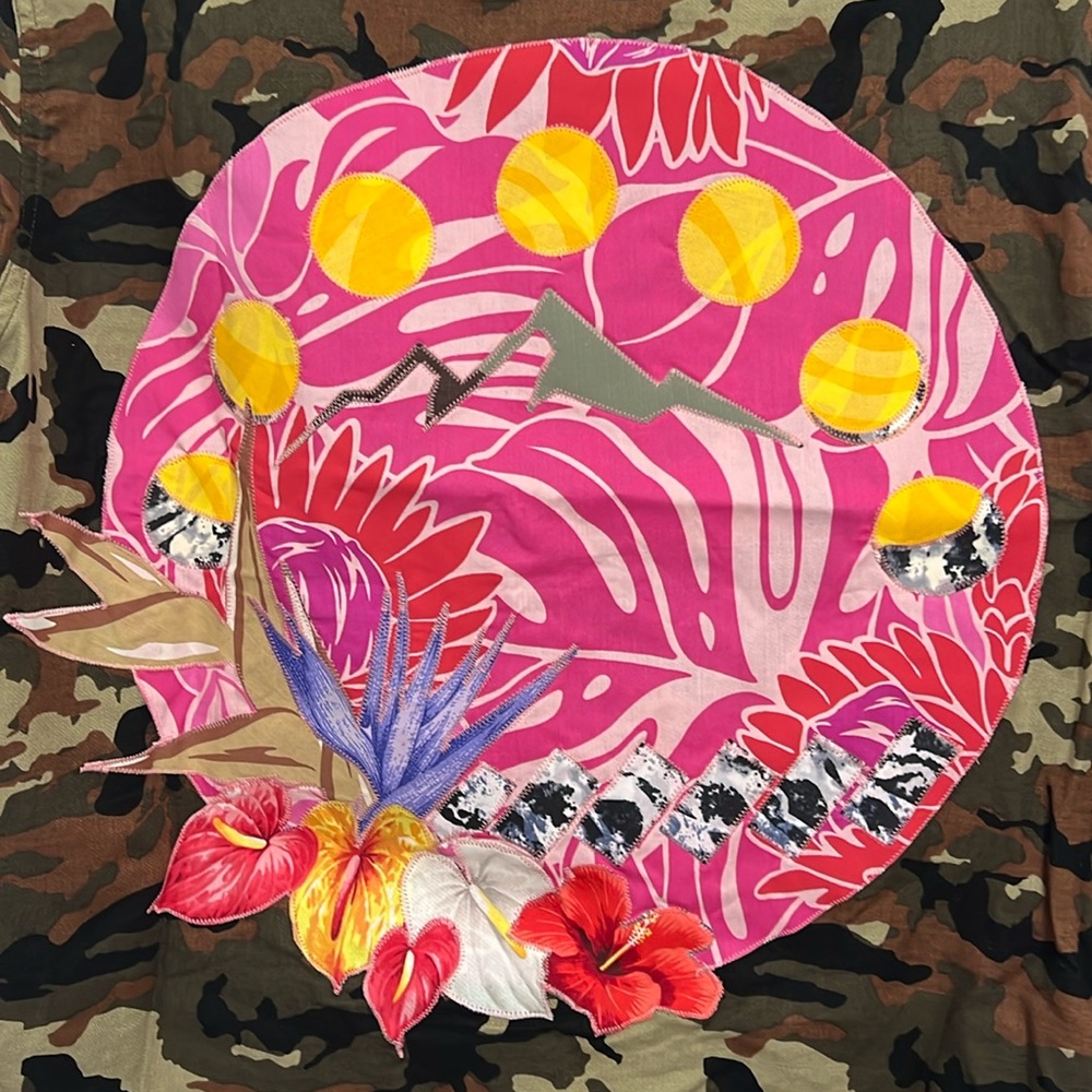 MaluhiaXMalie long sleeve button down camo flannel US women’s Large